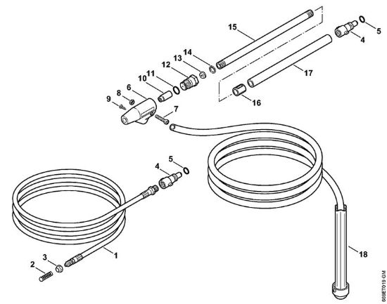Corredo di pulizia tubo, Dispositivo per getto di sabbia a umido Idropulitrice elettrica (RE) RE 141 K PLUS della marca STIHL