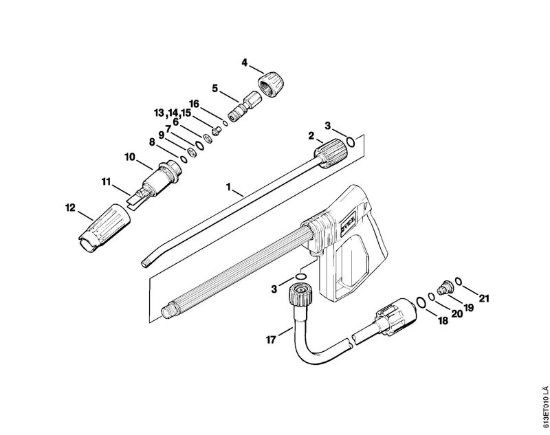 Tubo spruzzatore Idropulitrice elettrica (RE) RE 220 K della marca STIHL