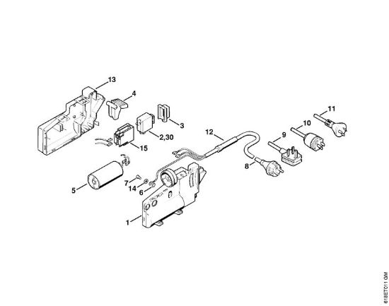 Scatola interruttore Idropulitrice elettrica (RE) RE 250 K della marca STIHL