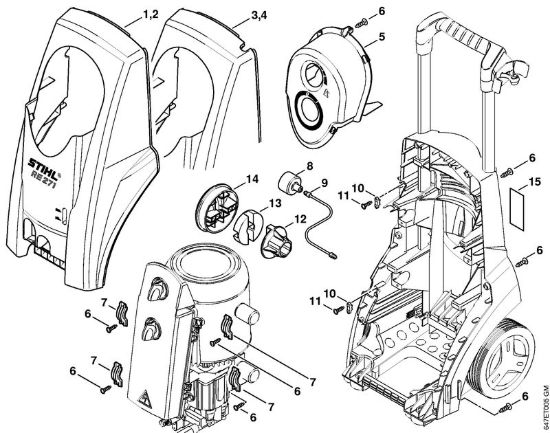 Cappottatura Idropulitrice elettrica (RE) RE 281 della marca STIHL