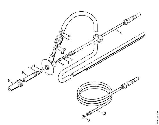 Corredo di pulizia tubo, Dispositivo per getto di sabbia a umido Idropulitrice elettrica (RE) RE 281 della marca STIHL