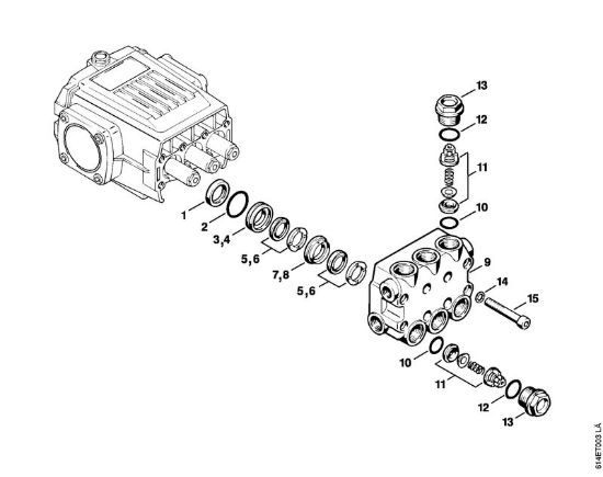 Blocco valvole Idropulitrice elettrica (RE) RE 300 K della marca STIHL