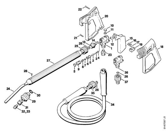 Pistola, tubo nebulizzatore Idropulitrice elettrica (RE) RE 300 K della marca STIHL