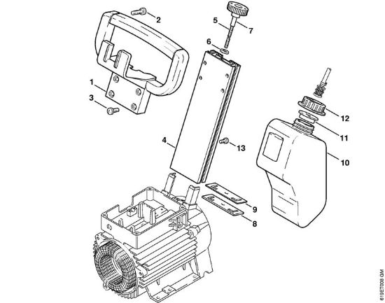 Manico tubolare, serbatoio Idropulitrice elettrica (RE) RE 440 K della marca STIHL