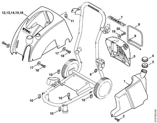 Serbatoio, Cappottatura Idropulitrice elettrica (RE) RE 461 PLUS della marca STIHL