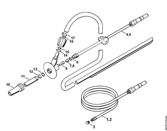 Corredo di pulizia tubo, Dispositivo per getto di sabbia a umido Idropulitrice elettrica (RE) RE 462 della marca STIHL