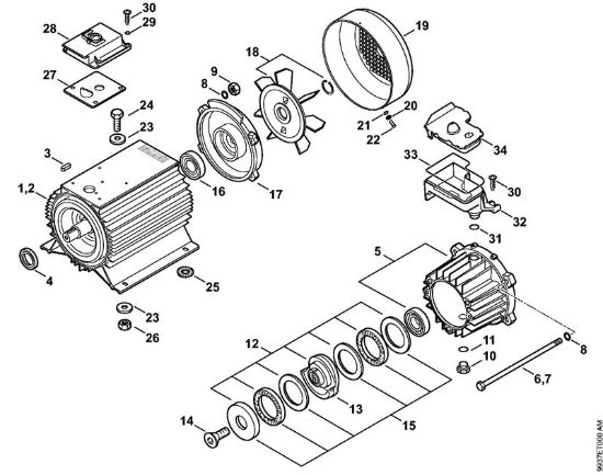 Elettromotore, Corpo propulsore Idropulitrice elettrica (RE) RE 462 della marca STIHL