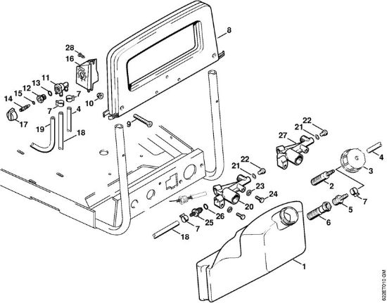 Contenitore, valvola dosatrice Idropulitrice elettrica (RE) RE 550 W della marca STIHL