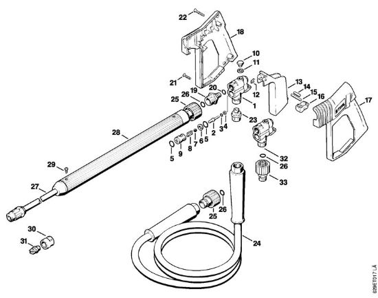 Pistola, tubo nebulizzatore Idropulitrice elettrica (RE) RE 630 W della marca STIHL