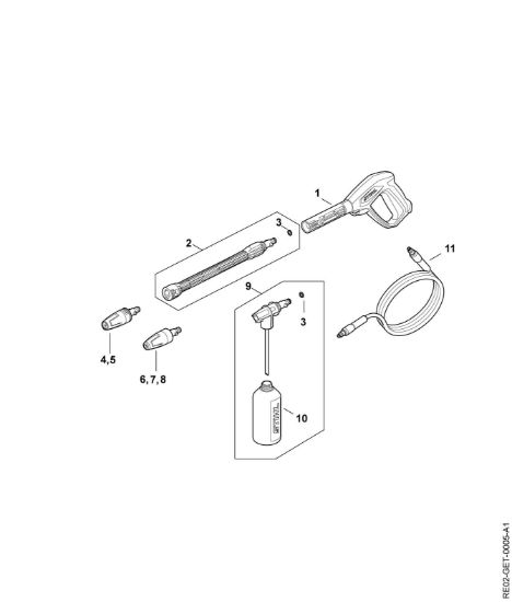 Picture of Pistola, tubo nebulizzatore RE 80.0