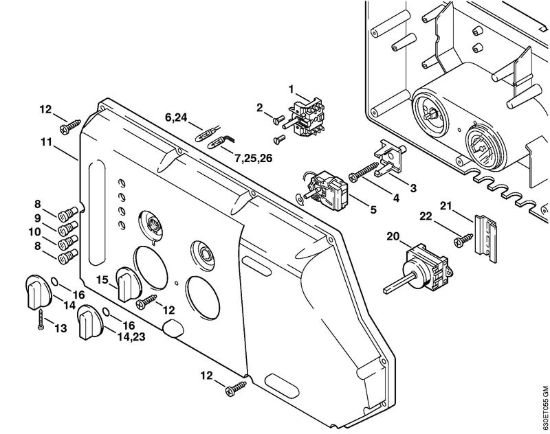 Quadro di controllo Idropulitrice elettrica (RE) RE 840 W della marca STIHL