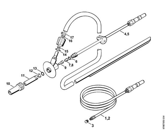 Corredo di pulizia tubo, Dispositivo per getto di sabbia a umido Idropulitrice elettrica (RE) RE 961 PLUS della marca STIHL
