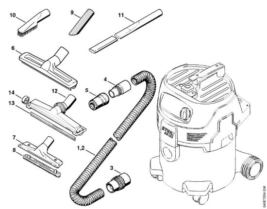 Accessori a richiesta Aspiratori (SE) SE 122 della marca STIHL