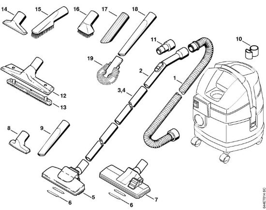 Attrezzi, accessorio a richiesta Aspiratori (SE) SE 60 della marca STIHL