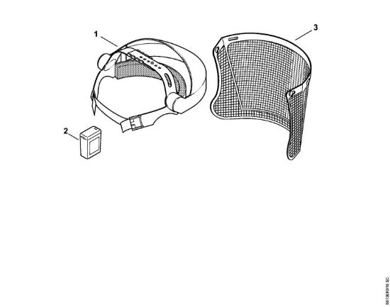 Protezione combinata viso - udito retina di nylon -0511 Protezioni per vista e udito Protezione viso/udito della marca STIHL