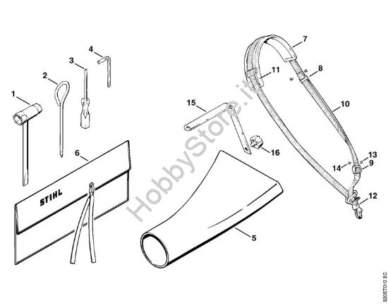 Attrezzi, accessorio a richiesta Soffiatori (BG, BR) BG 61 della marca STIHL