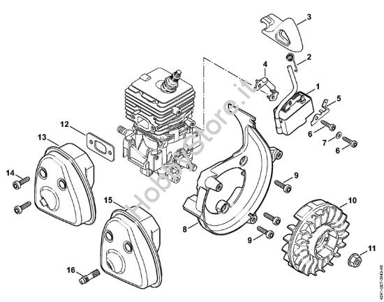 Impianto di accesione, silenziatore Soffiatori (BG, BR) BG 66 C-E D della marca STIHL