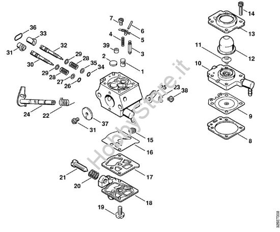 Carburatore WT-330 California Soffiatori (BG, BR) BG 72 della marca STIHL