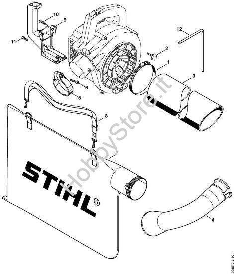 Dispositivo di aspirazione Soffiatori (BG, BR) BG 72 della marca STIHL