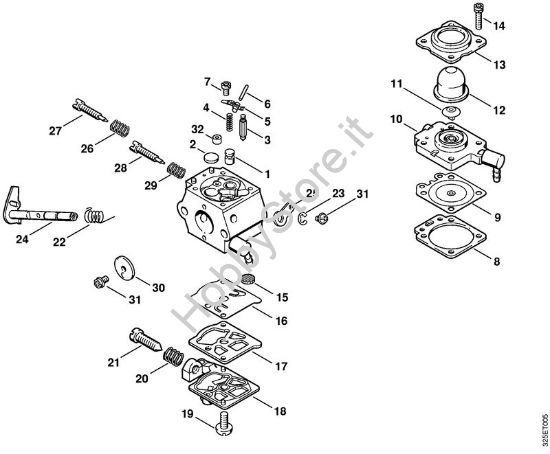 Carburatore WT-413 Soffiatori (BG, BR) BG 75 della marca STIHL