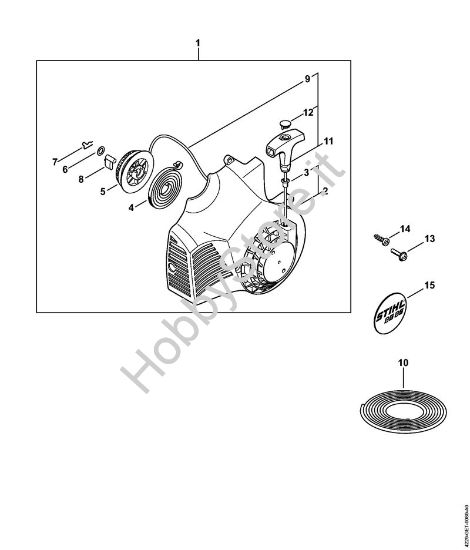 Dispositivo di avviamento Soffiatori (BG, BR) BG 85 della marca STIHL