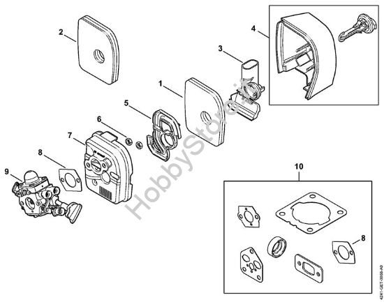 Filtro aria (12.2012) BG 86 C-E D, BG 86-D Soffiatori (BG, BR) BG 86 C-E D della marca STIHL