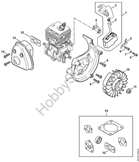 Impianto di accesione, silenziatore BG 86 C-E D, BG 86-D Soffiatori (BG, BR) BG 86-D della marca STIHL