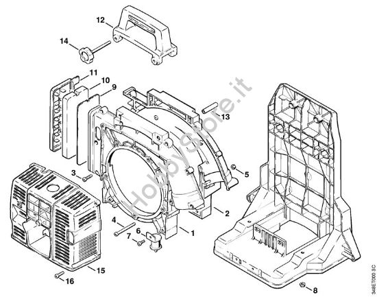 Carter soffiatore Soffiatori (BG, BR) BR 106 della marca STIHL