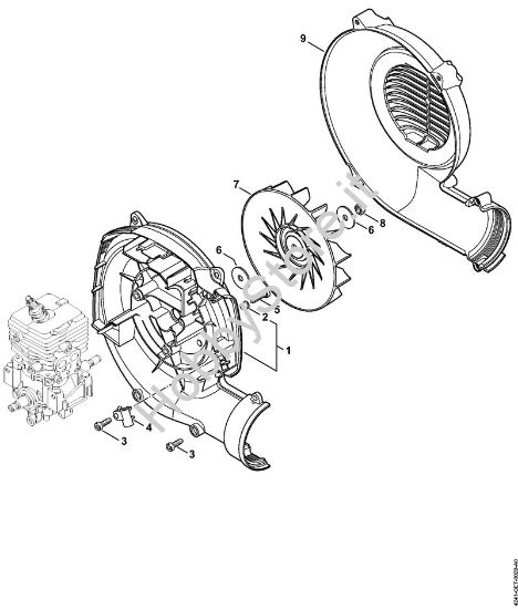 Carter soffiatore, ventola Soffiatori (BG, BR) BR 200 della marca STIHL