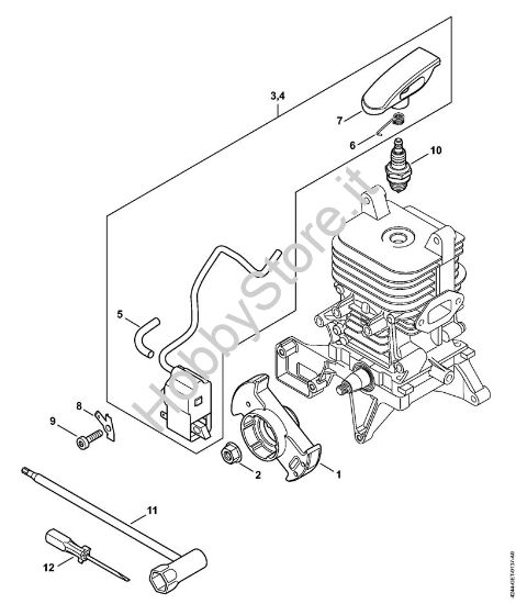 Impianto di accesione Soffiatori (BG, BR) BR 350 della marca STIHL