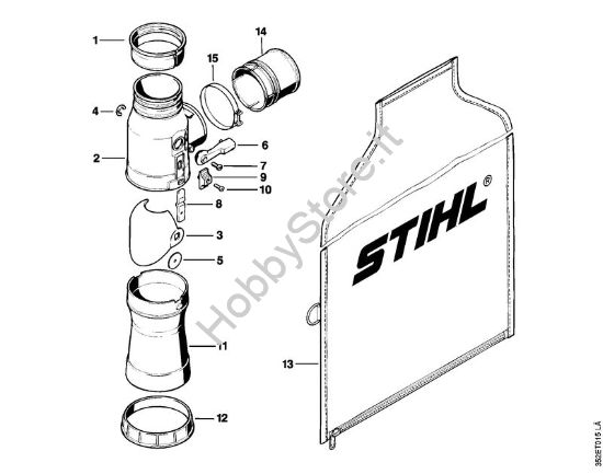 Dispositivo di aspirazione Soffiatori (BG, BR) BR 420 C della marca STIHL
