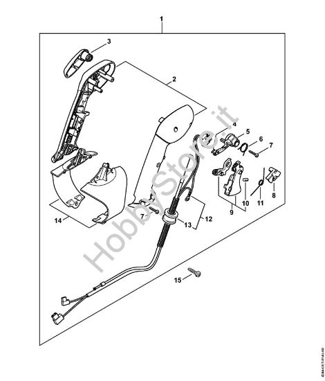 Impugnatura di comando Soffiatori (BG, BR) BR 430 della marca STIHL