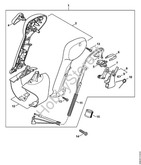 Impugnatura di comando Soffiatori (BG, BR) BR 430 della marca STIHL
