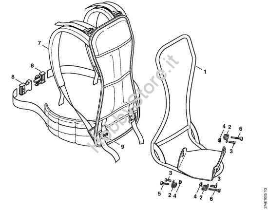 Telaio Soffiatori (BG, BR) BR 45 C della marca STIHL