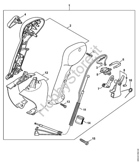 Impugnatura di comando Soffiatori (BG, BR) BR 550 della marca STIHL