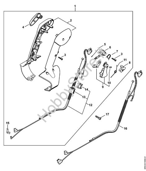 Impugnatura di comando Soffiatori (BG, BR) BR 600 della marca STIHL