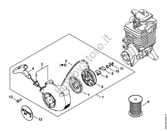 Dispositivo di avviamento Soffiatori (BG, BR) BR 700 della marca STIHL