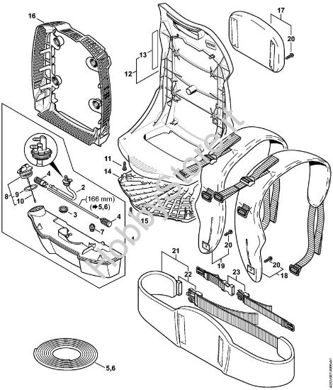 Serbatoio carburante, dorsale Soffiatori (BG, BR) BR 700 della marca STIHL
