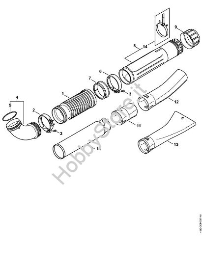Tubo a soffietto, Tubo soffiatore BR 700 Soffiatori (BG, BR) BR 700 della marca STIHL
