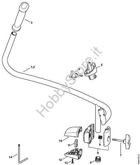 Impugnatura a manubrio Soffiatori (BG, BR) BR 800 C-E della marca STIHL