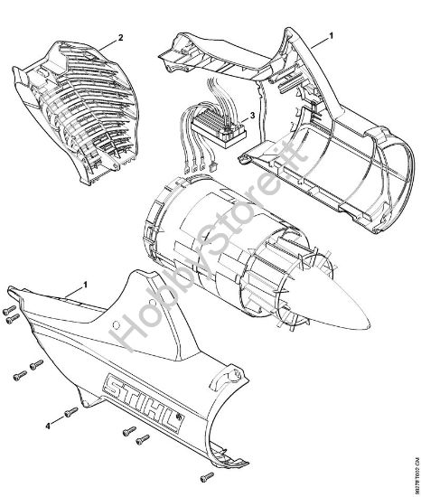 Carter soffiante, modulo elettronico Soffiatori a batteria (BGA) BGA 85 della marca STIHL