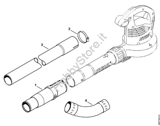 Corredo dispositivo pulizia grondaia Soffiatori elettrici (BE, BGE) BGE 81 della marca STIHL