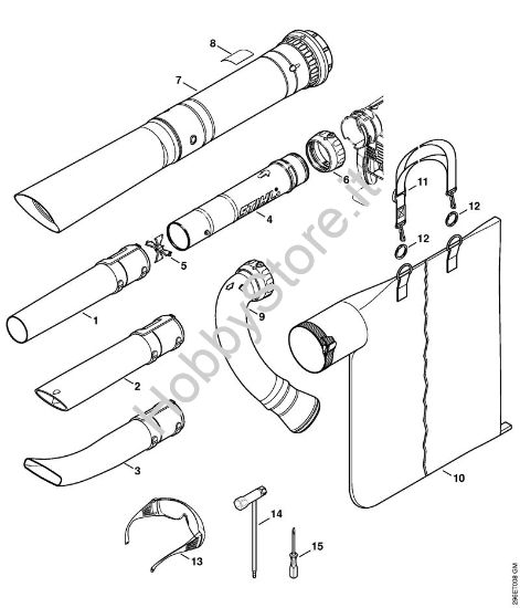 Ugello, dispositivo di aspirazione Trituratori ad aspirazione (SH) SH 56 C-E della marca STIHL