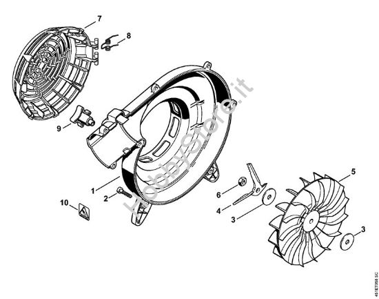 Carter soffiatore esterno, ventola Trituratori ad aspirazione (SH) SH 85 della marca STIHL