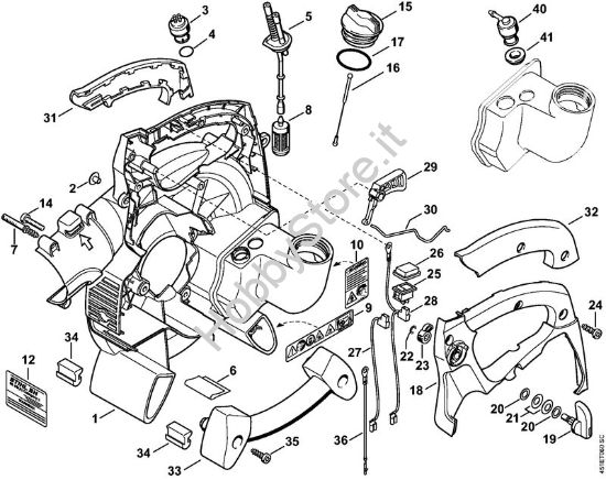 Carter soffiatore interno SH 85 Trituratori ad aspirazione (SH) SH 85 della marca STIHL
