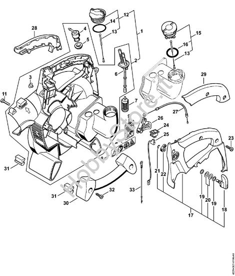 Carter soffiatore interno SH 85 (04.2001), (45.2001), (18.2002) Trituratori ad aspirazione (SH) SH 85 della marca STIHL