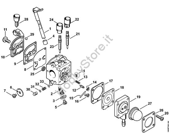 Carburatore C1Q-S68 Trituratori ad aspirazione (SH) SH 85-DZ della marca STIHL