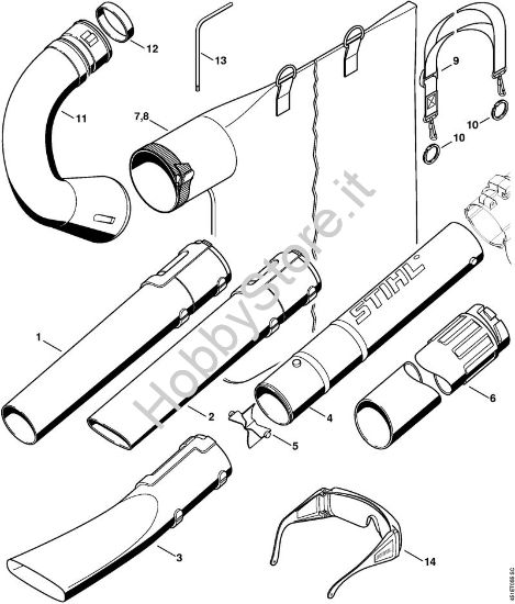 Ugello, dispositivo di aspirazione Trituratori ad aspirazione (SH) SH 85-DZ della marca STIHL