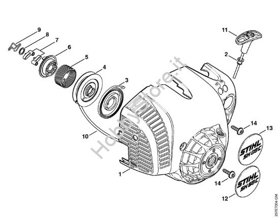 Dispositivo di avviamento ErgoStart Trituratori ad aspirazione (SH) SH 86 C-E D della marca STIHL