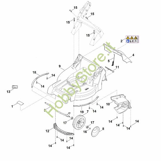 Picture of B - Scocca, asse anteriore RM 448.1 PC